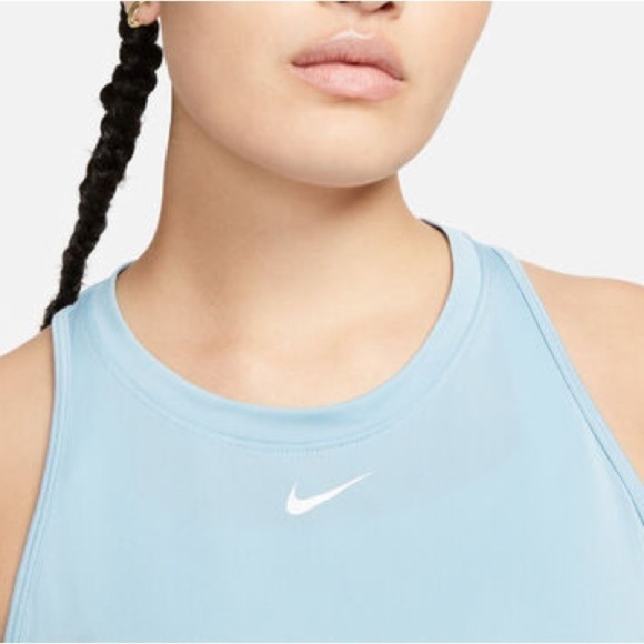 Nike Dri-FIT One Luxury Women's Standard Fit Tank size M DD0636-482 Exotic Blue - Picture 4 of 6